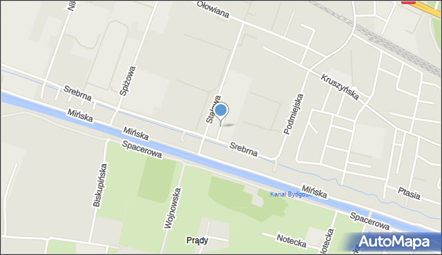 Bydgoszcz, Hodowlana, mapa Bydgoszczy