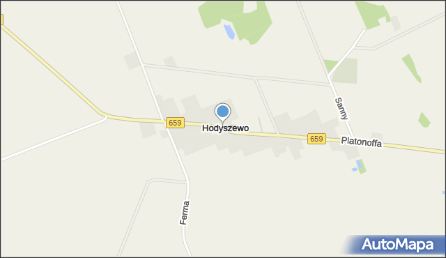 Hodyszewo, Hodyszewo, mapa Hodyszewo