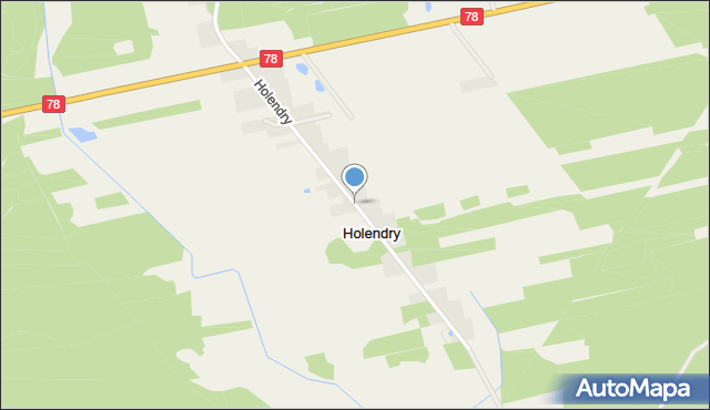 Holendry gmina Chmielnik, Holendry, mapa Holendry gmina Chmielnik