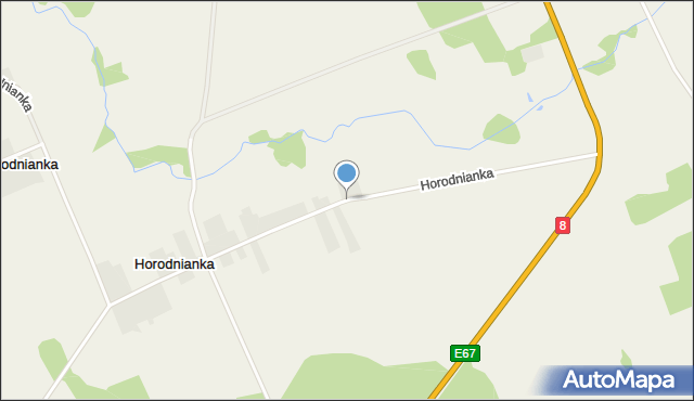 Horodnianka gmina Suchowola, Horodnianka, mapa Horodnianka gmina Suchowola