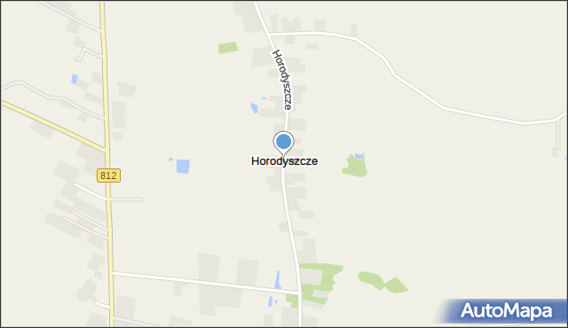 Horodyszcze gmina Chełm, Horodyszcze, mapa Horodyszcze gmina Chełm