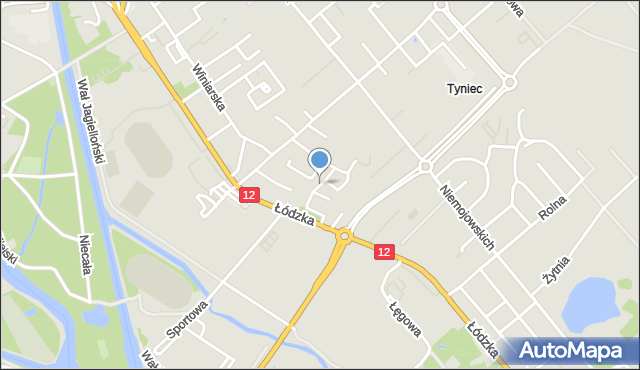 Kalisz, Hoża, mapa Kalisza