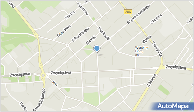 Koszalin, Hołdu Pruskiego, mapa Koszalina