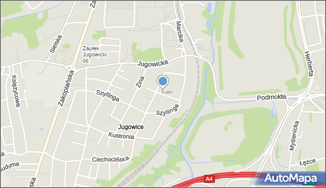 Kraków, Horaka Alojzego, mapa Krakowa