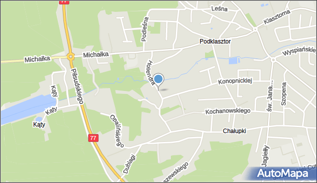 Leżajsk, Hollendra Tadeusza, mapa Leżajsk