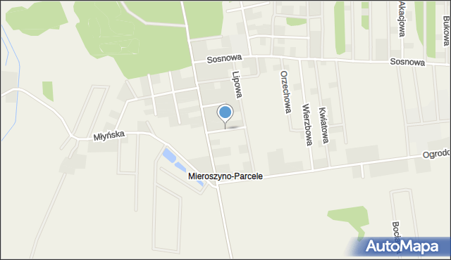 Mieroszyno, Hoża, mapa Mieroszyno