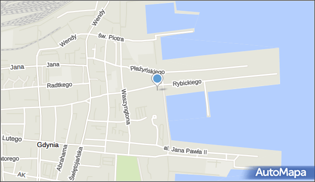 Gdynia, Hryniewickiego A., mapa Gdyni