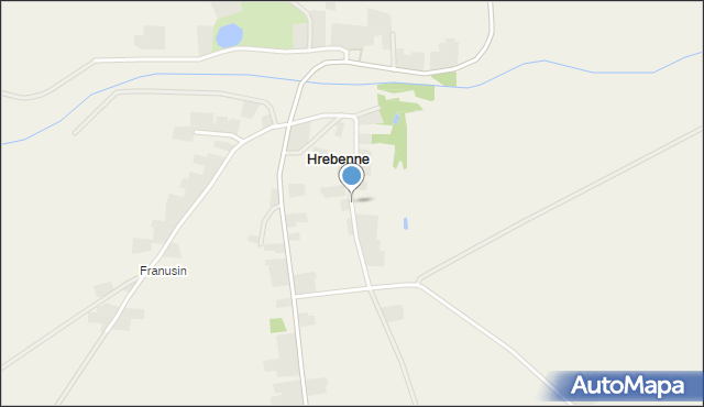 Hrebenne gmina Horodło, Hrebenne, mapa Hrebenne gmina Horodło