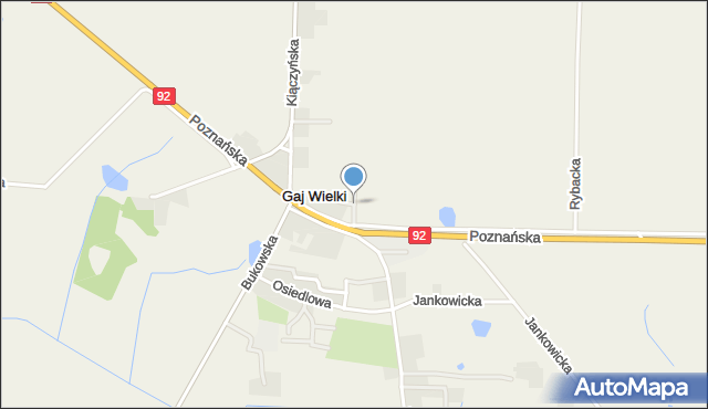 Gaj Wielki, Humerczyka Zygmunta, ks., mapa Gaj Wielki