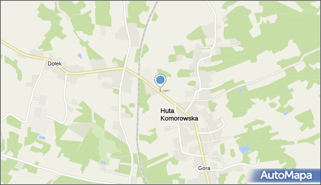 Huta Komorowska, Huta Komorowska, mapa Huta Komorowska