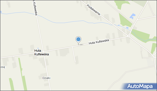 Huta Kuflewska, Huta Kuflewska, mapa Huta Kuflewska