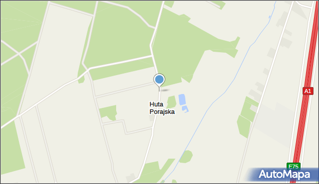 Huta Porajska, Huta Porajska, mapa Huta Porajska