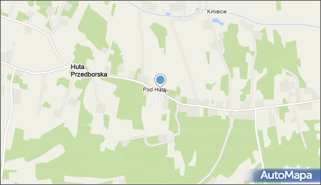 Huta Przedborska, Huta Przedborska, mapa Huta Przedborska