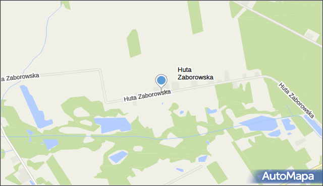 Huta Zaborowska, Huta Zaborowska, mapa Huta Zaborowska