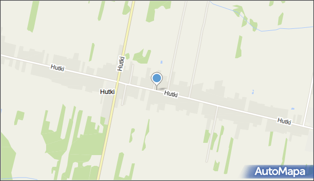Hutki gmina Konopiska, Hutki, mapa Hutki gmina Konopiska