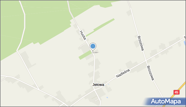 Jełowa, Hucka, mapa Jełowa