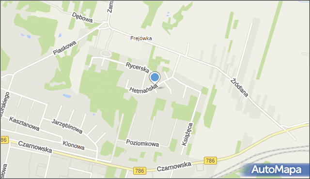 Piekoszów, Husarska, mapa Piekoszów