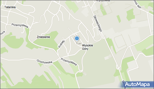 Przemyśl, Hubala Henryka, mjr., mapa Przemyśla