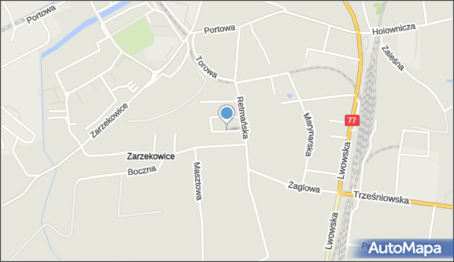 Sandomierz, Hutnicza, mapa Sandomierza