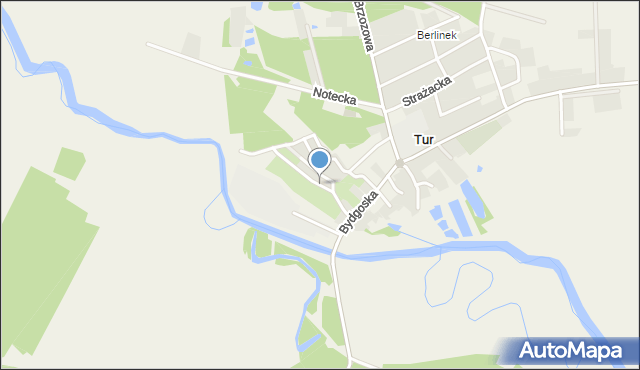 Tur gmina Szubin, Hutnicza, mapa Tur gmina Szubin