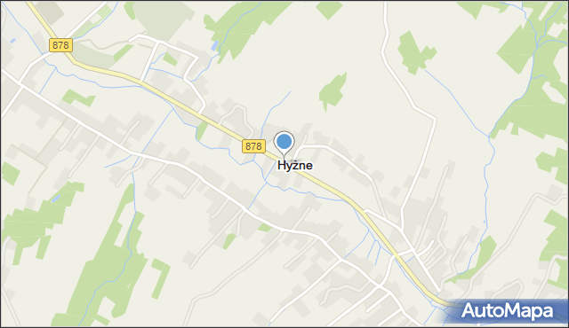 Hyżne, Hyżne, mapa Hyżne