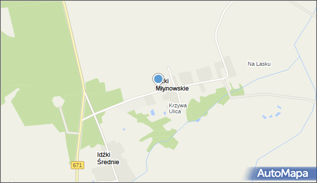 Idźki Młynowskie, Idźki Młynowskie, mapa Idźki Młynowskie