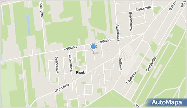 Biała Podlaska, Iglasta, mapa Białej Podlaskiej