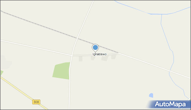 Ignacewo gmina Kościan, Ignacewo, mapa Ignacewo gmina Kościan