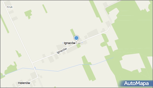 Ignaców gmina Przyłęk, Ignaców, mapa Ignaców gmina Przyłęk