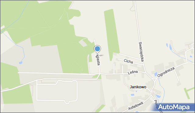 Janikowo gmina Swarzędz, Iglasta, mapa Janikowo gmina Swarzędz