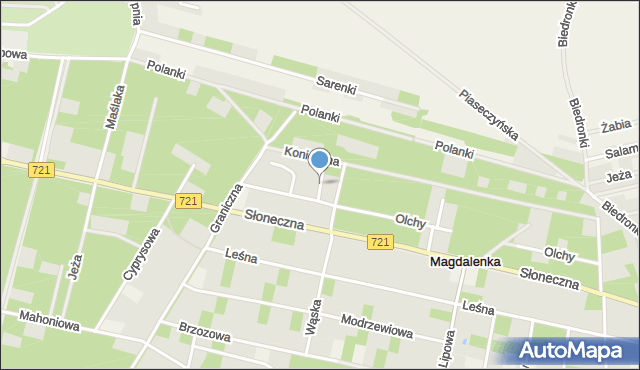 Magdalenka gmina Lesznowola, Iglasta, mapa Magdalenka gmina Lesznowola