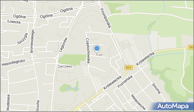 Elbląg, Iławska, mapa Elbląga