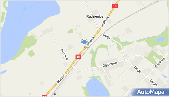 Rudzienice, Iławska, mapa Rudzienice