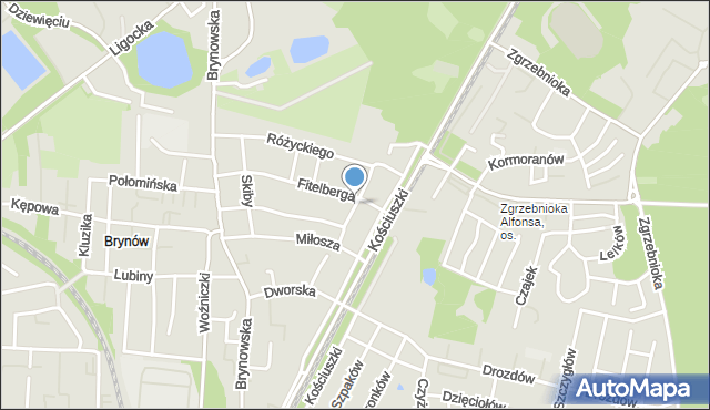 Katowice, Imieli Emanuela, mapa Katowic