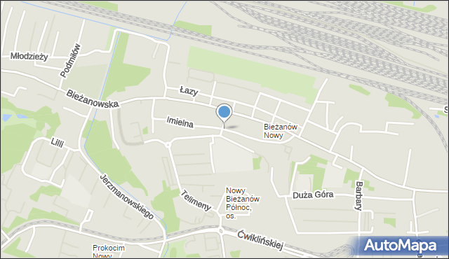 Kraków, Imielna, mapa Krakowa