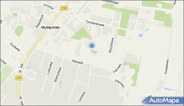 Myślęcinek, Imbirowa, mapa Myślęcinek