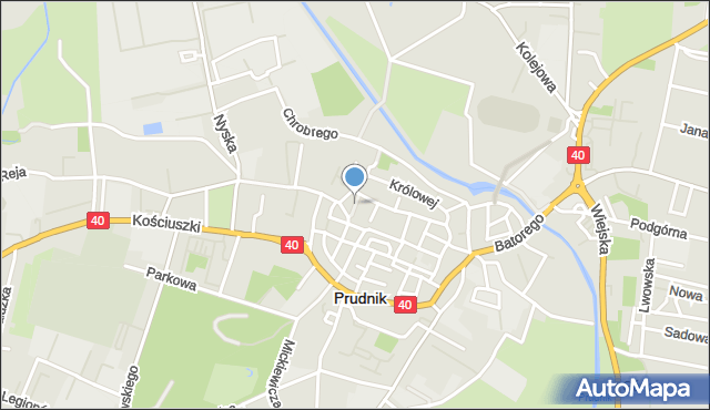 Prudnik, Inwalidów Wojennych RP, mapa Prudnik