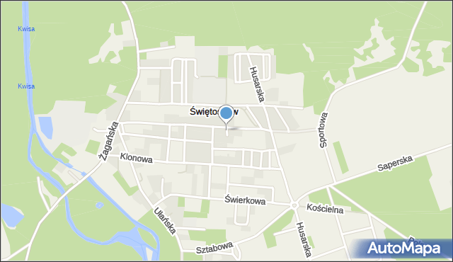 Świętoszów, Internatowa, mapa Świętoszów