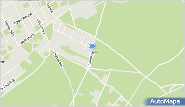 Warszawa, Insurekcji, mapa Warszawy