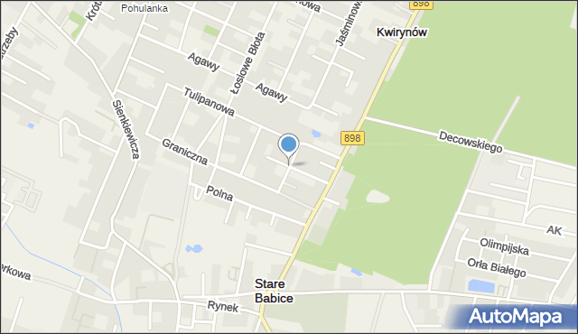 Kwirynów gmina Stare Babice, Irysowa, mapa Kwirynów gmina Stare Babice