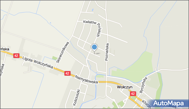 Wołczyn powiat kluczborski, Irysowa, mapa Wołczyn powiat kluczborski