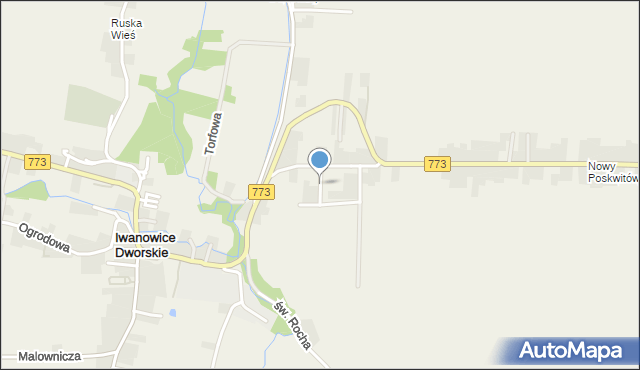 Iwanowice Dworskie, Iwanowice Dworskie, mapa Iwanowice Dworskie