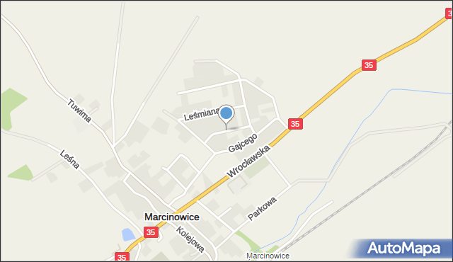 Marcinowice powiat świdnicki, Iwaszkiewicza Jarosława, mapa Marcinowice powiat świdnicki