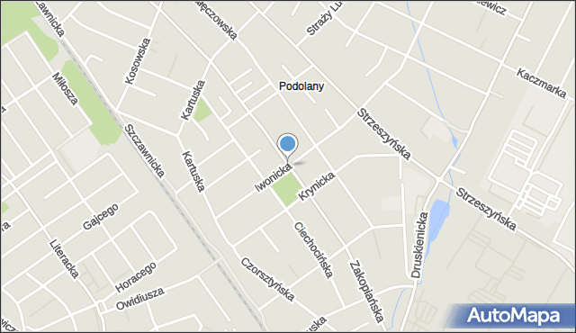 Poznań, Iwonicka, mapa Poznania