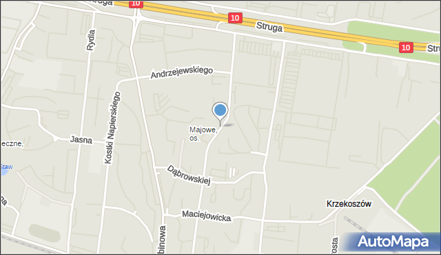 Szczecin, Iwaszkiewicza Jarosława, mapa Szczecina