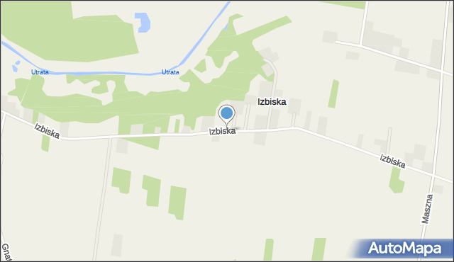 Izbiska gmina Teresin, Izbiska, mapa Izbiska gmina Teresin