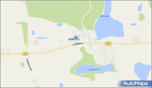 Izdebno gmina Sieraków, Izdebno, mapa Izdebno gmina Sieraków