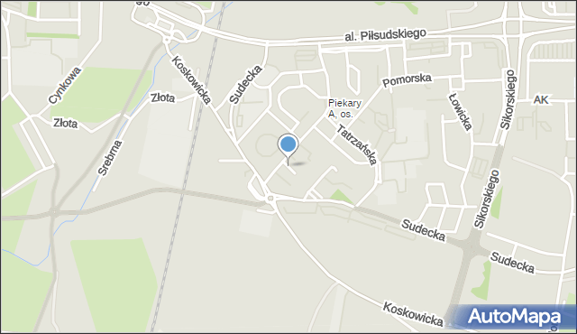 Legnica, Izerska, mapa Legnicy