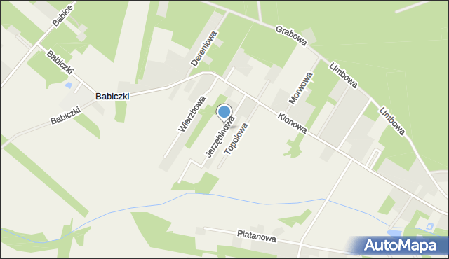 Babiczki, Jarzębinowa, mapa Babiczki