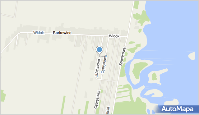 Barkowice, Jaśminowa, mapa Barkowice